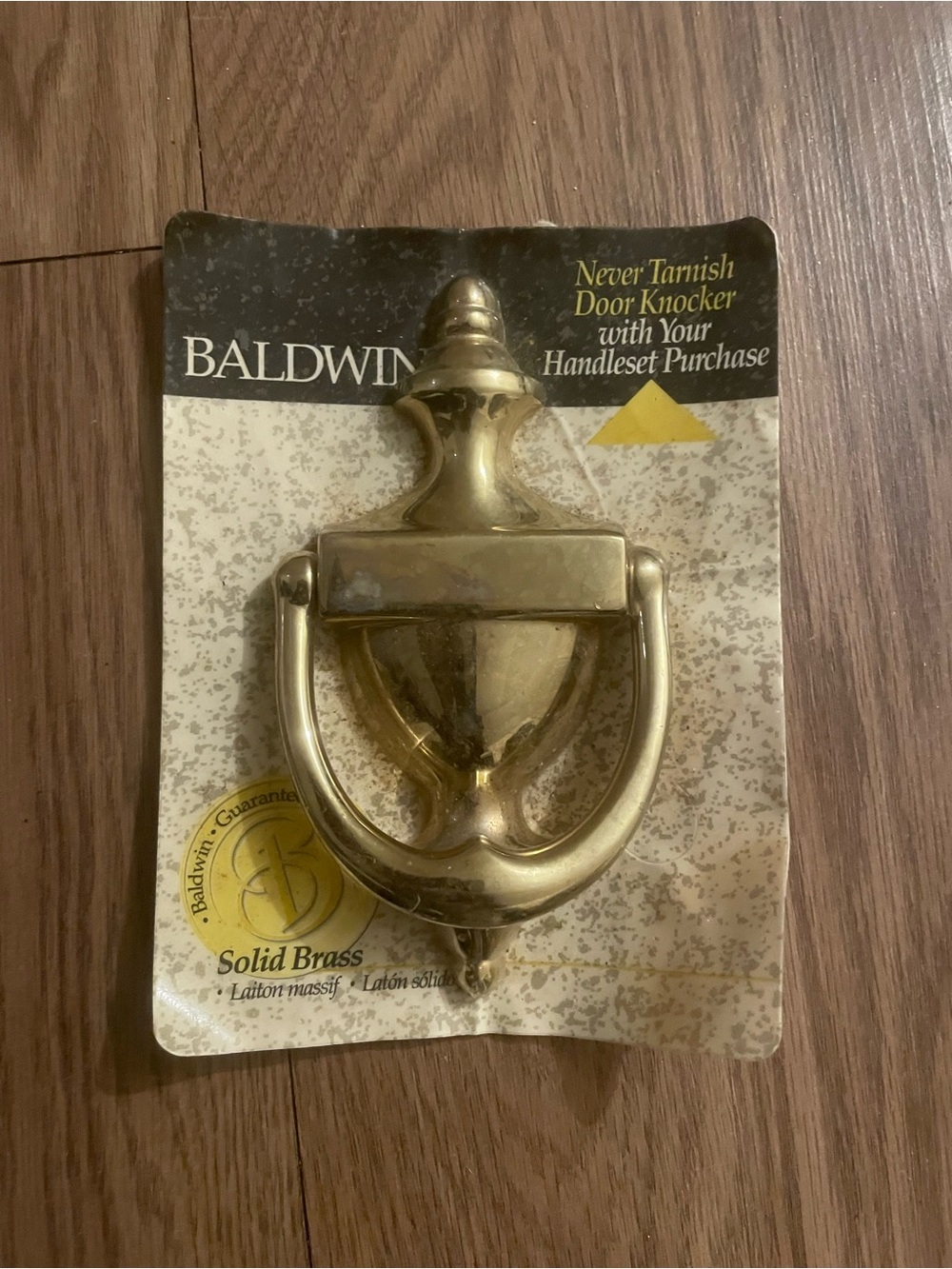 Baldwin Solid Brass Door Knocker - Polished Brass